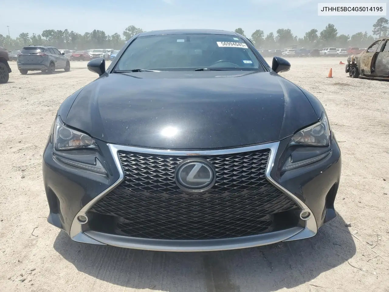 2016 Lexus Rc 350 VIN: JTHHE5BC4G5014195 Lot: 56994045