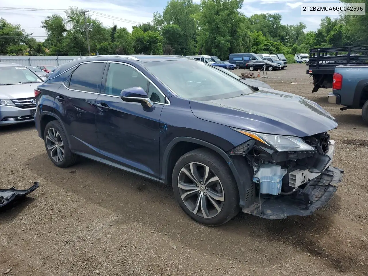 2016 Lexus Rx 350 Base VIN: 2T2BZMCA6GC042596 Lot: 61742275