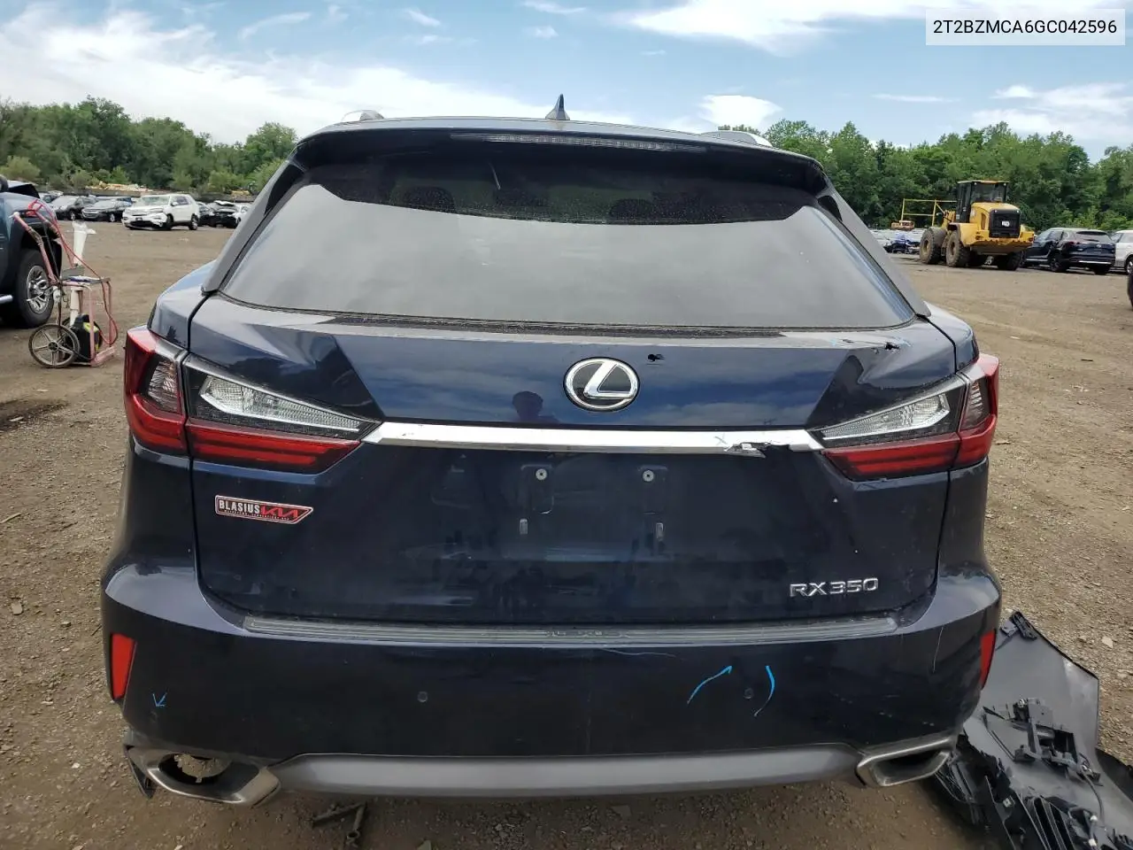 2016 Lexus Rx 350 Base VIN: 2T2BZMCA6GC042596 Lot: 61742275