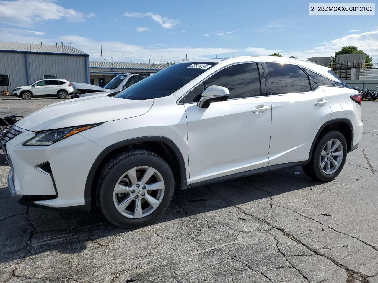 2016 Lexus Rx 350 Base VIN: 2T2BZMCAXGC012100 Lot: 62518235