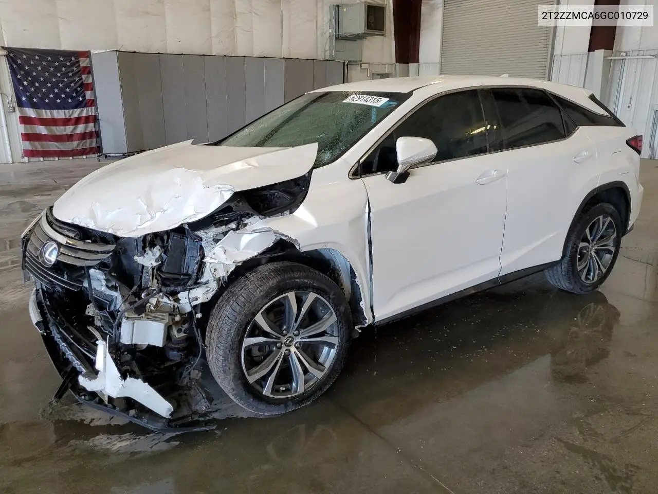 2016 Lexus Rx 350 VIN: 2T2ZZMCA6GC010729 Lot: 62914315