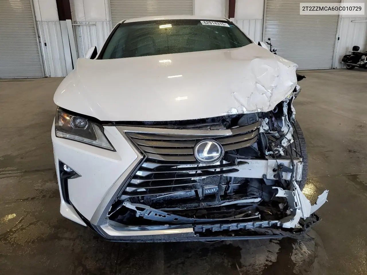 2016 Lexus Rx 350 VIN: 2T2ZZMCA6GC010729 Lot: 62914315