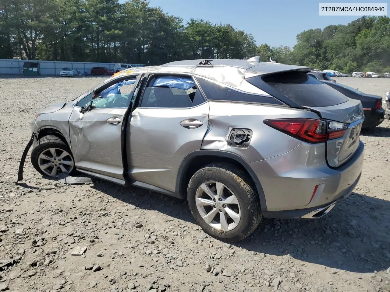2017 Lexus Rx 350 Base VIN: 2T2BZMCA4HC086940 Lot: 62058225