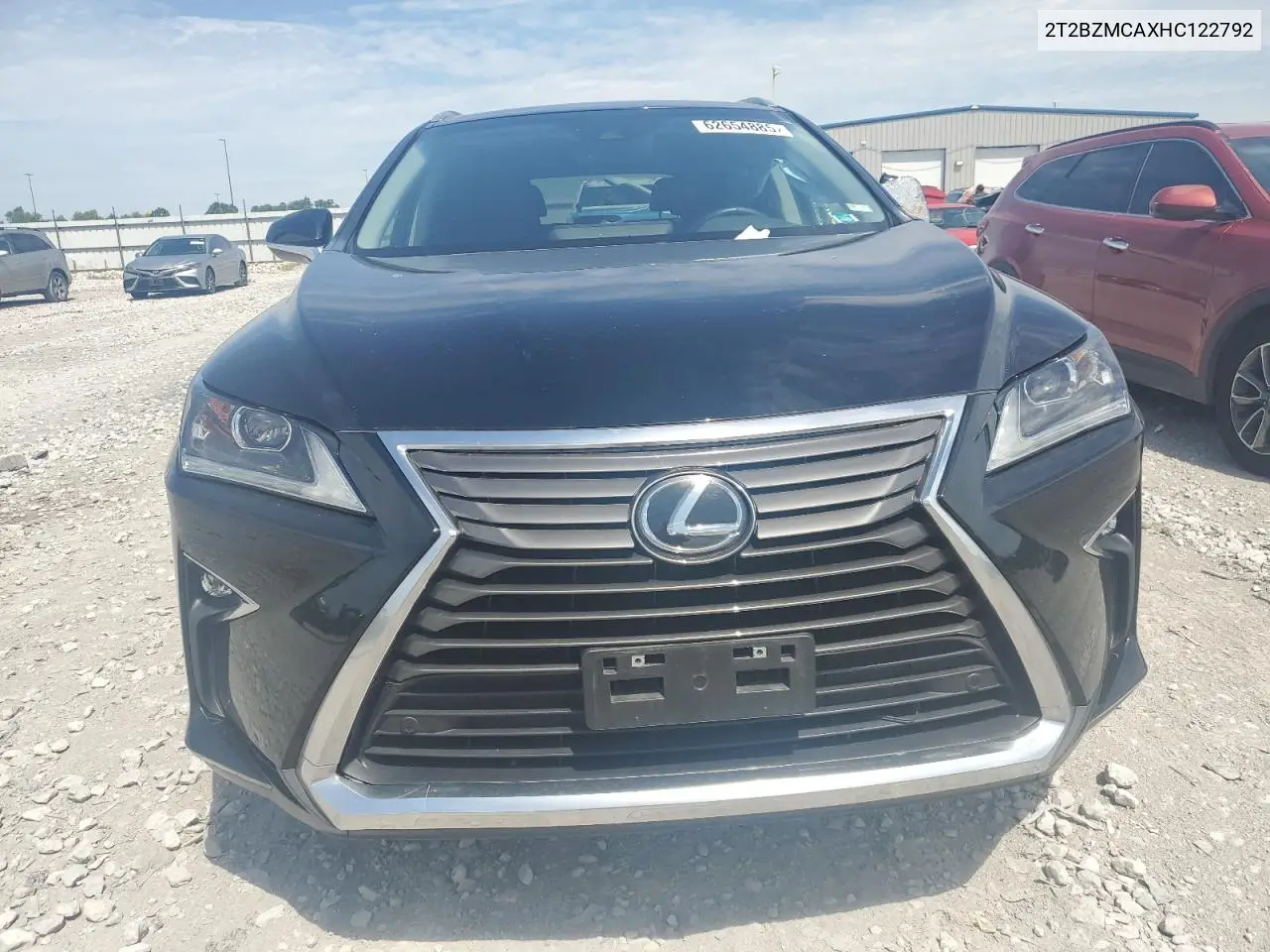 2017 Lexus Rx 350 Base VIN: 2T2BZMCAXHC122792 Lot: 62654885