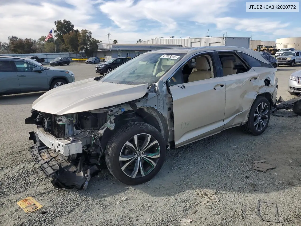 2019 Lexus Rx 350 L VIN: JTJDZKCA3K2020772 Lot: 47033295