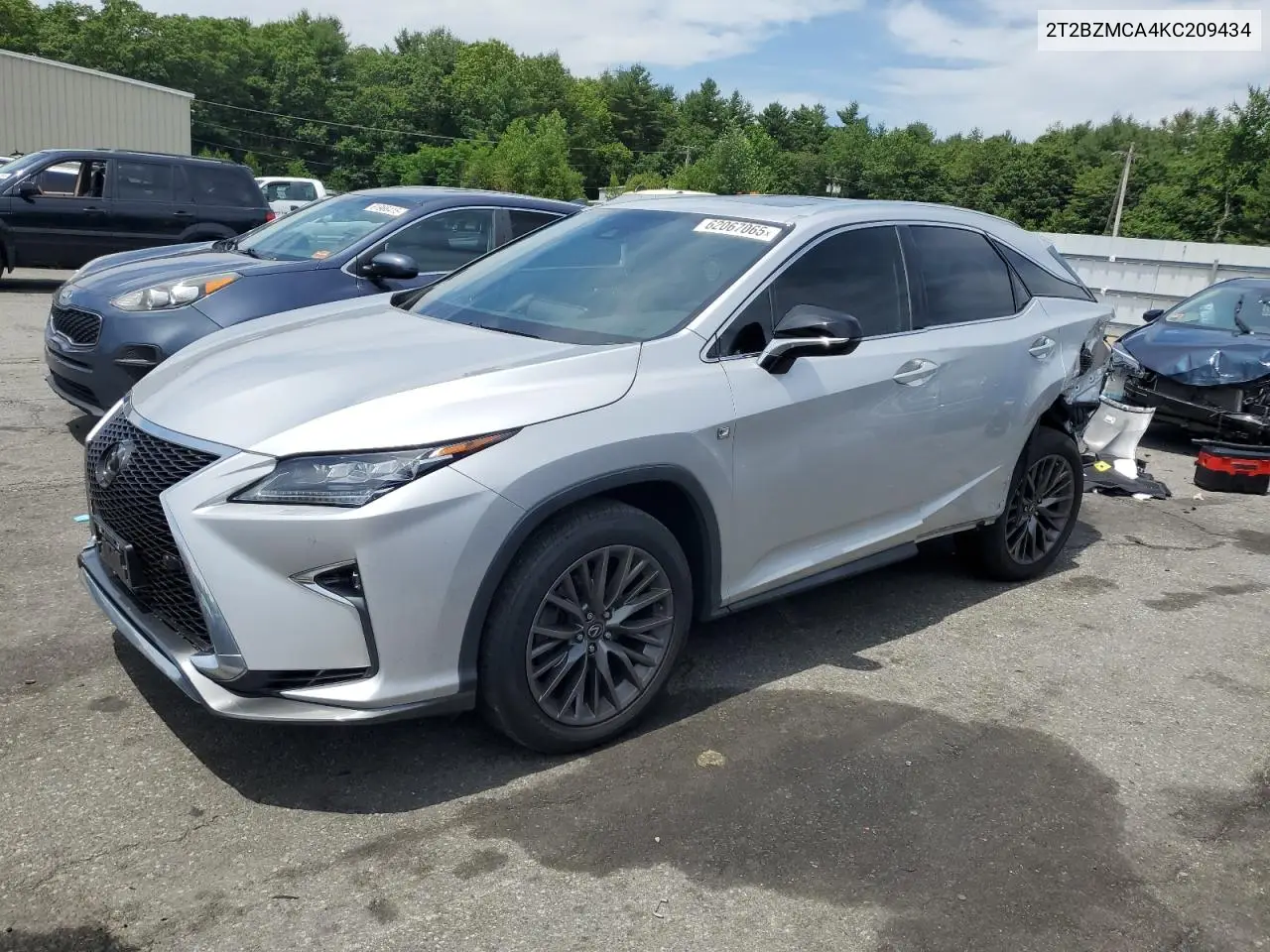 2019 Lexus Rx 350 Base VIN: 2T2BZMCA4KC209434 Lot: 62067065