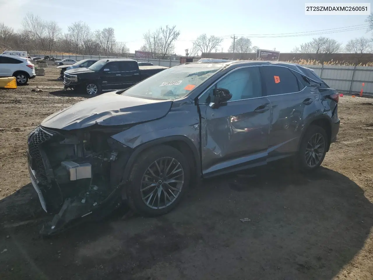 2021 Lexus Rx 350 F Sport VIN: 2T2SZMDAXMC260051 Lot: 47360605