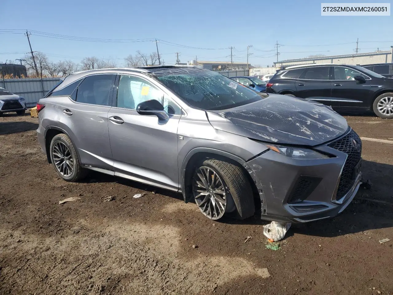 2021 Lexus Rx 350 F Sport VIN: 2T2SZMDAXMC260051 Lot: 47360605