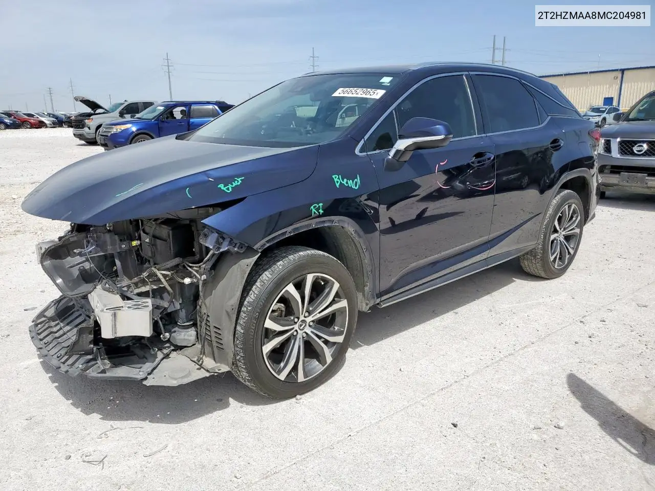 2021 Lexus Rx 350 VIN: 2T2HZMAA8MC204981 Lot: 56652965