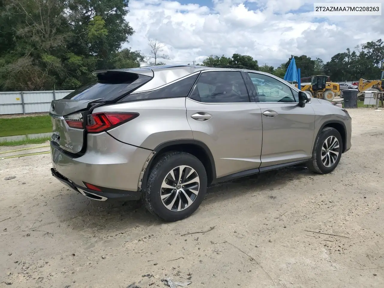 2021 Lexus Rx 350 Base VIN: 2T2AZMAA7MC208263 Lot: 62876405