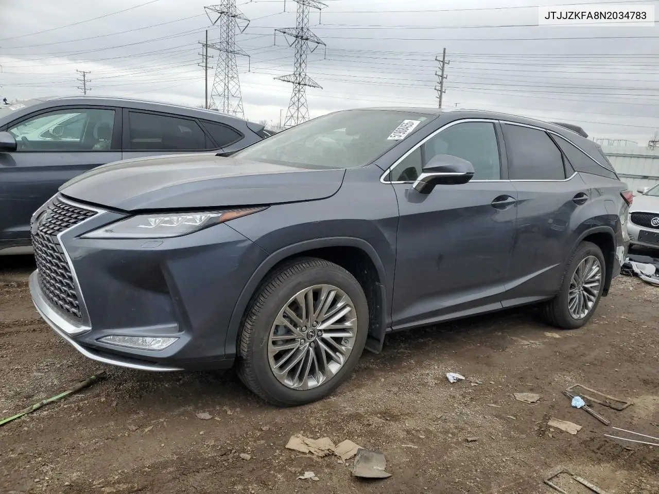 2022 Lexus Rx 350 L Luxury VIN: JTJJZKFA8N2034783 Lot: 51908455