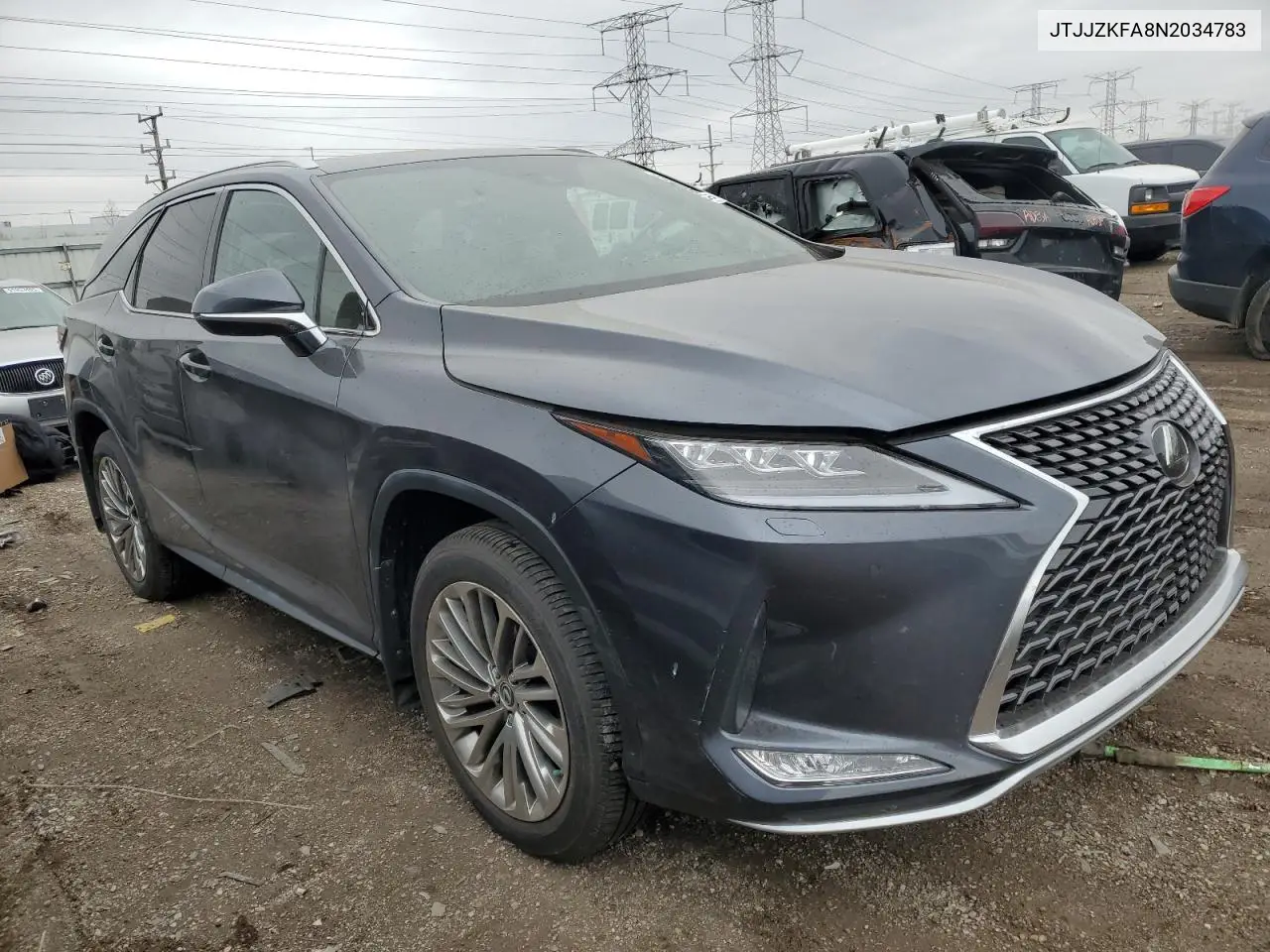 2022 Lexus Rx 350 L Luxury VIN: JTJJZKFA8N2034783 Lot: 51908455