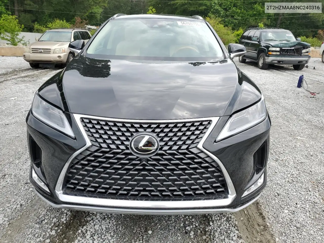 2022 Lexus Rx 350 VIN: 2T2HZMAA8NC240316 Lot: 56700155