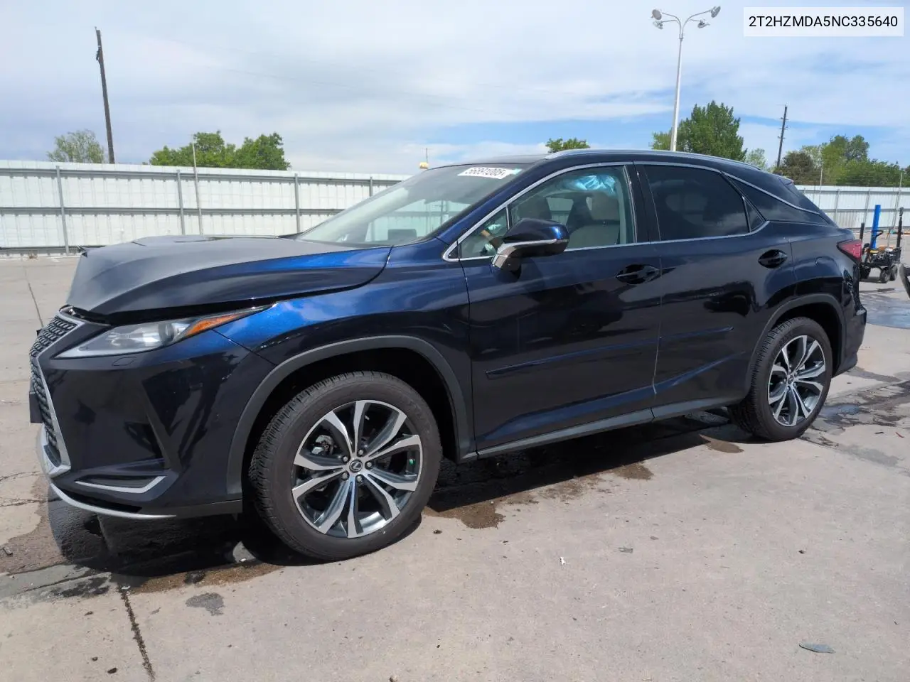 2022 Lexus Rx 350 VIN: 2T2HZMDA5NC335640 Lot: 56891005