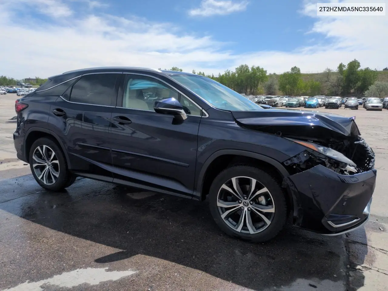 2022 Lexus Rx 350 VIN: 2T2HZMDA5NC335640 Lot: 56891005