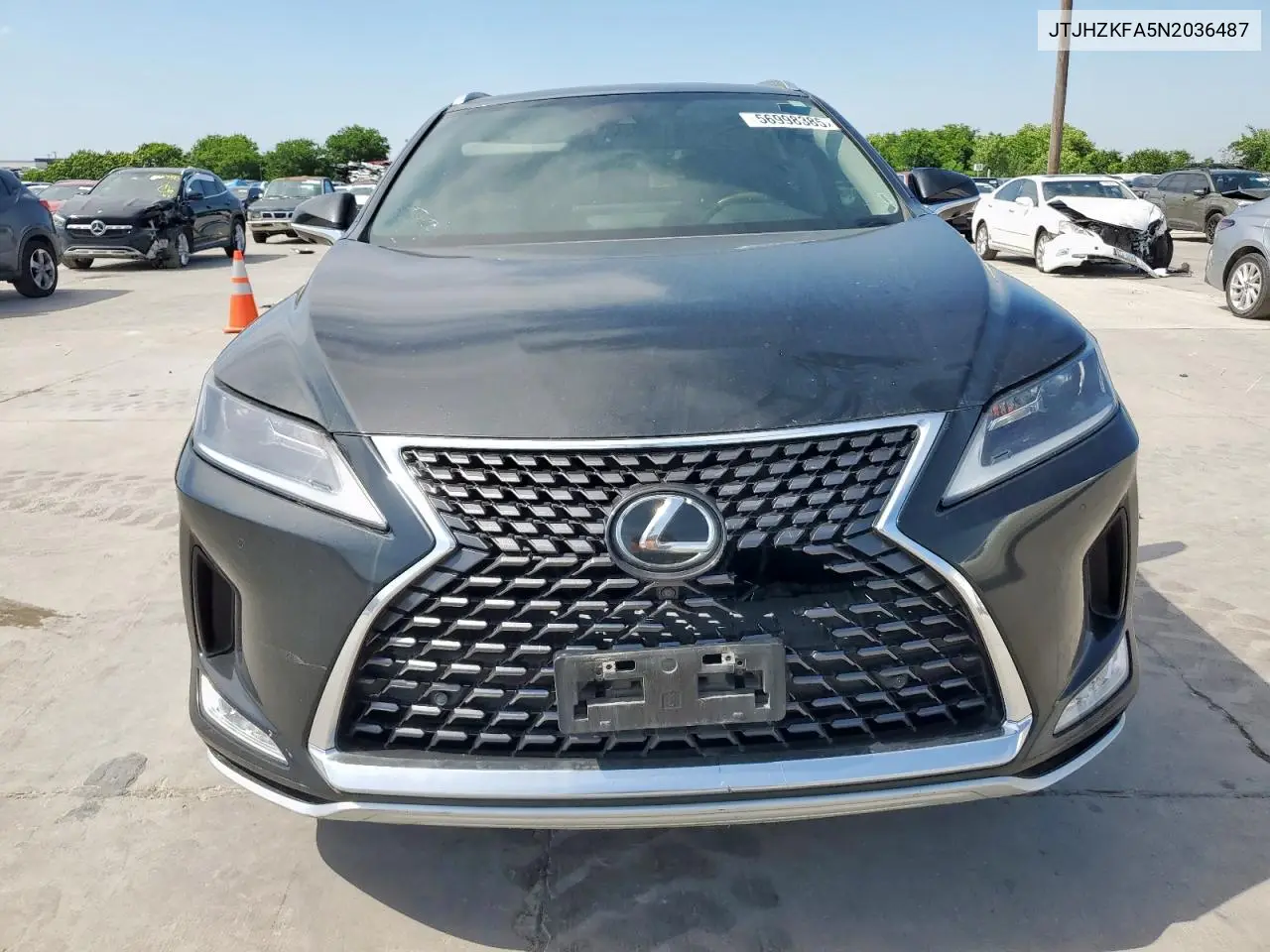 2022 Lexus Rx 350 L VIN: JTJHZKFA5N2036487 Lot: 56998385