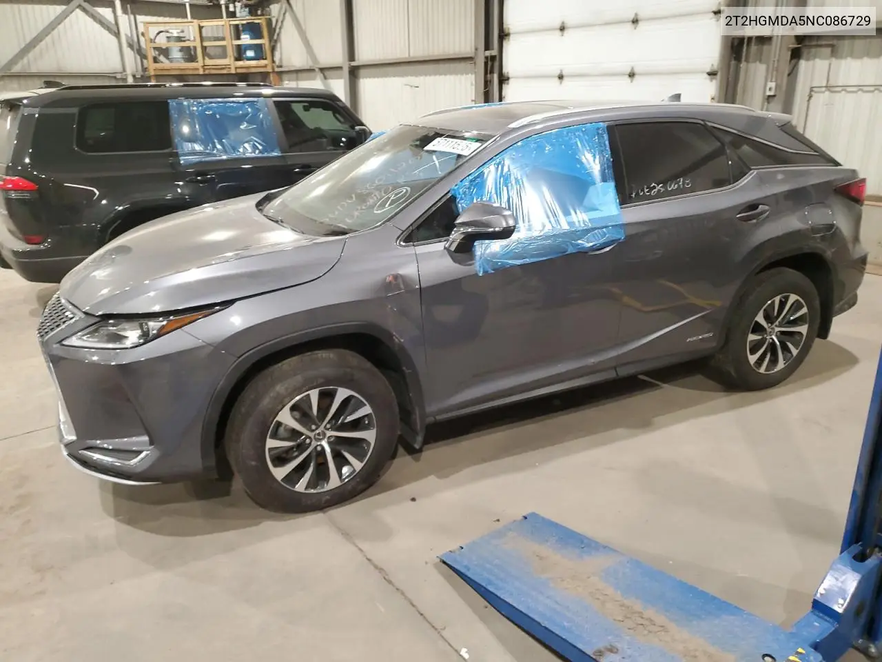 2022 Lexus Rx 450H VIN: 2T2HGMDA5NC086729 Lot: 57111595