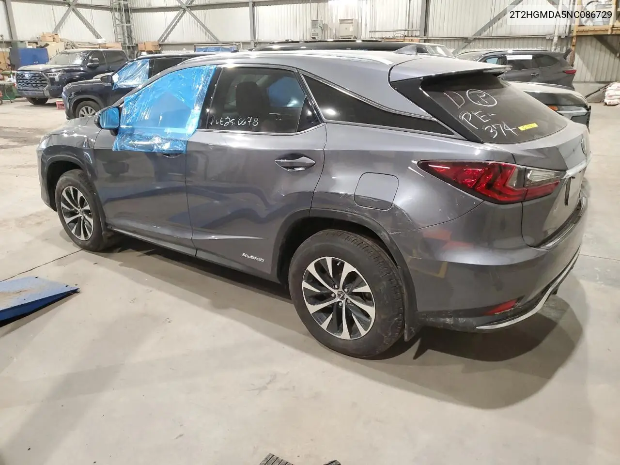 2022 Lexus Rx 450H VIN: 2T2HGMDA5NC086729 Lot: 57111595