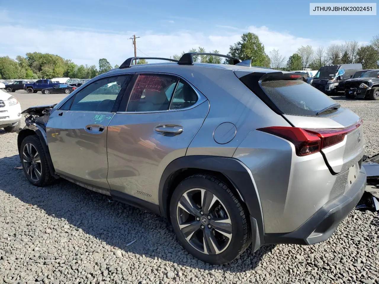 2019 Lexus Ux 250H VIN: JTHU9JBH0K2002451 Lot: 56042605