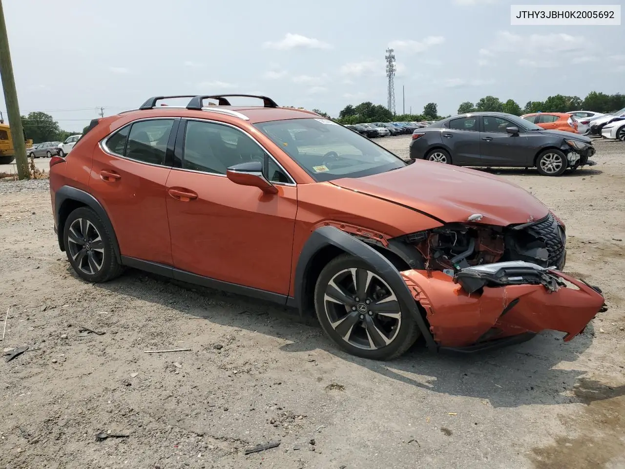 2019 Lexus Ux 200 VIN: JTHY3JBH0K2005692 Lot: 59854465