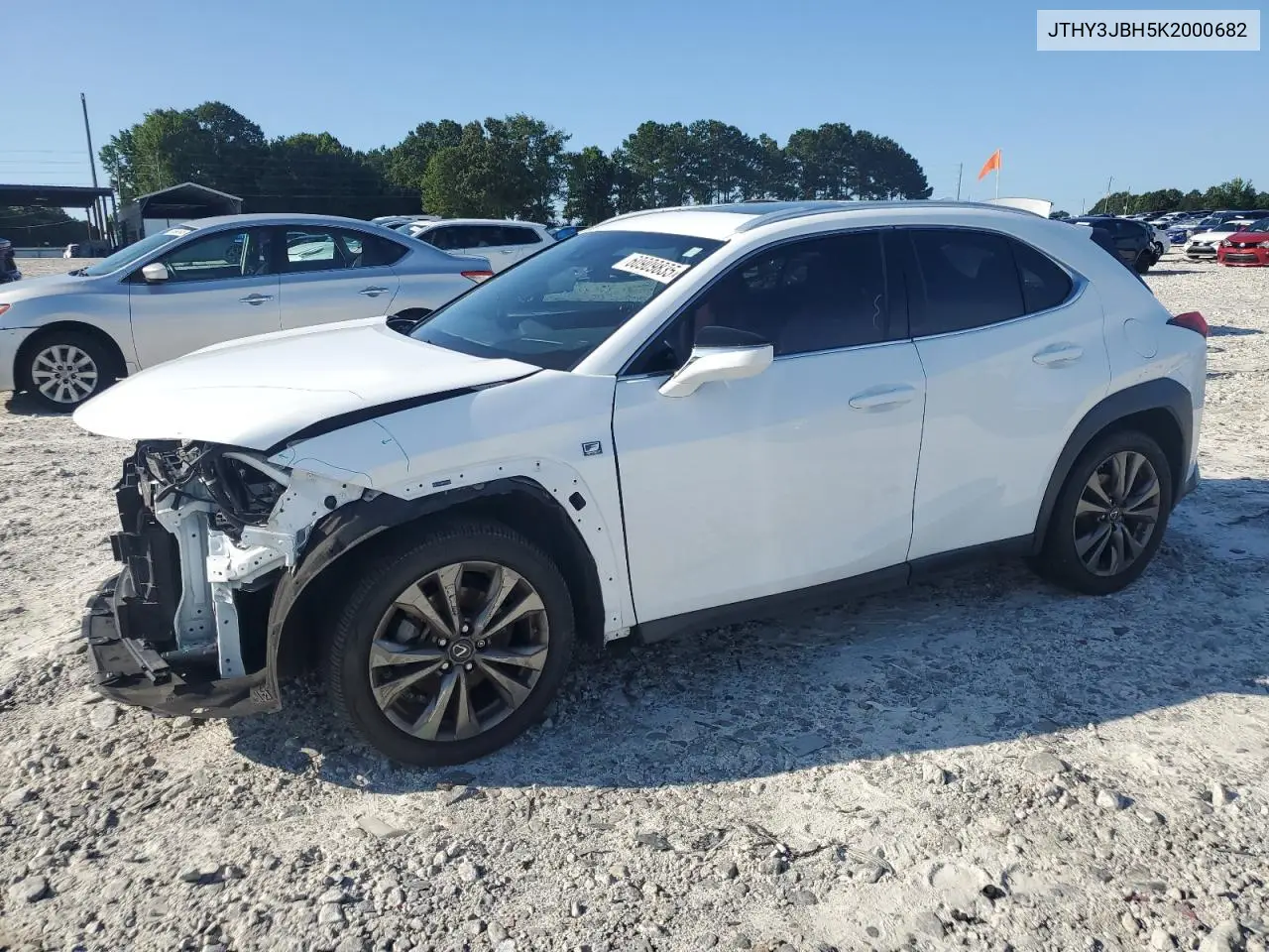2019 Lexus Ux 200 VIN: JTHY3JBH5K2000682 Lot: 60909835