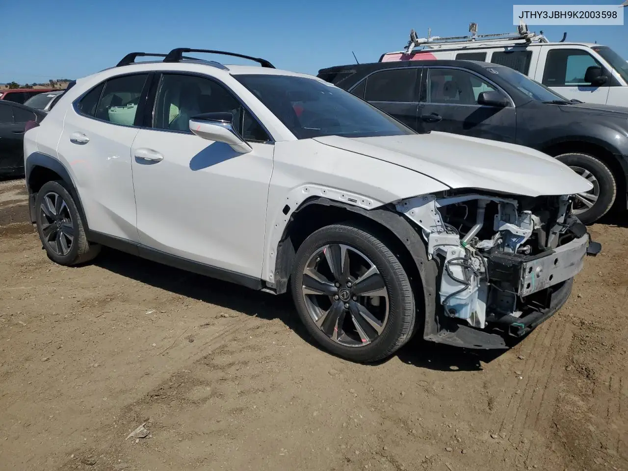 2019 Lexus Ux 200 VIN: JTHY3JBH9K2003598 Lot: 62897855