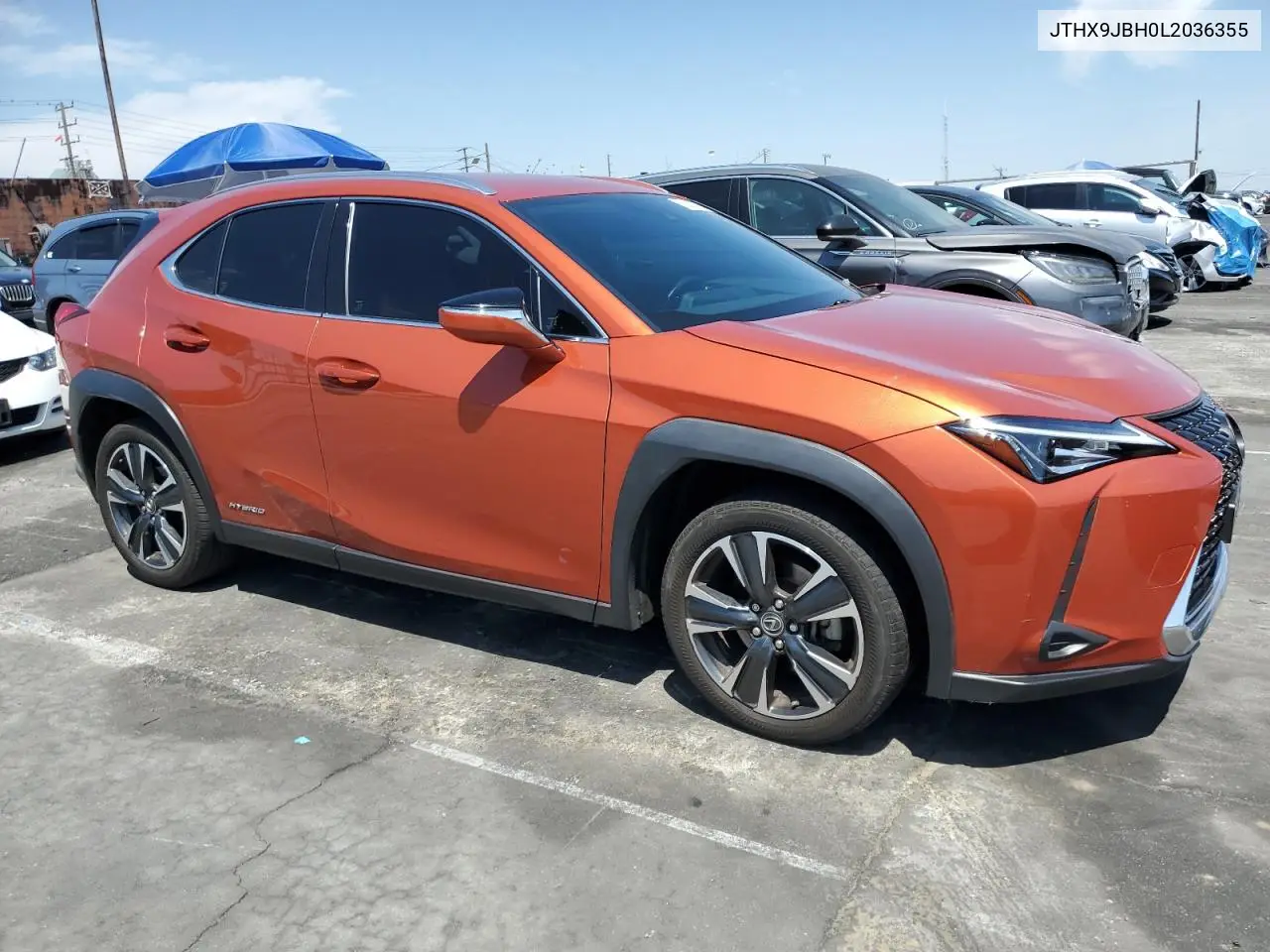 2020 Lexus Ux 250H VIN: JTHX9JBH0L2036355 Lot: 55533685