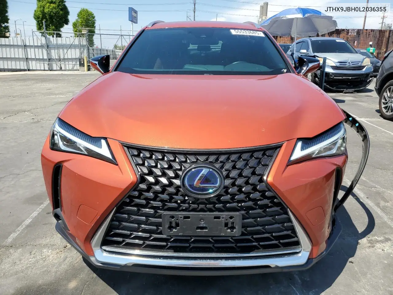 2020 Lexus Ux 250H VIN: JTHX9JBH0L2036355 Lot: 55533685