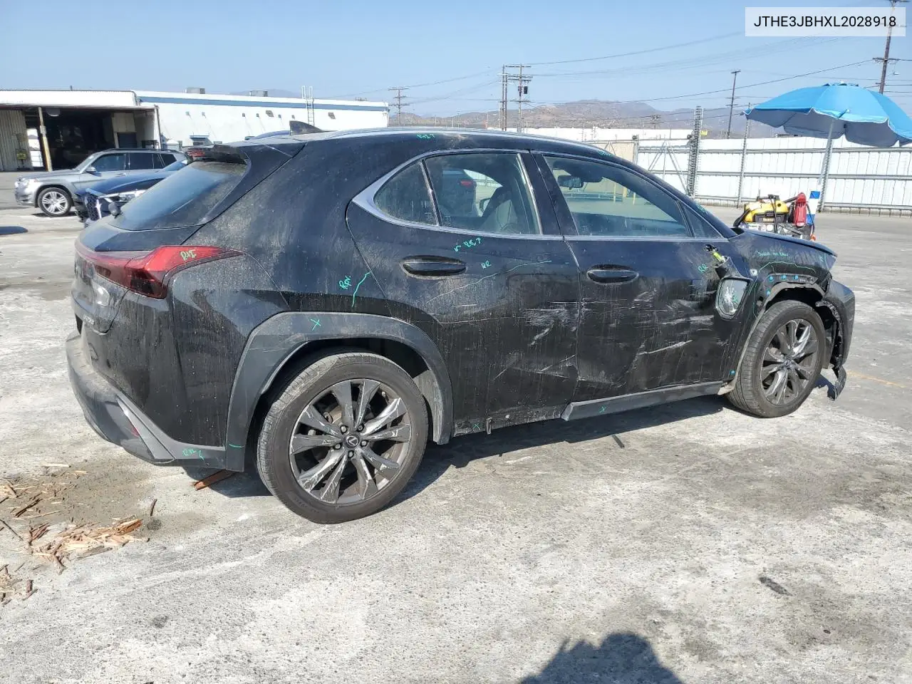 2020 Lexus Ux 200 VIN: JTHE3JBHXL2028918 Lot: 62171115