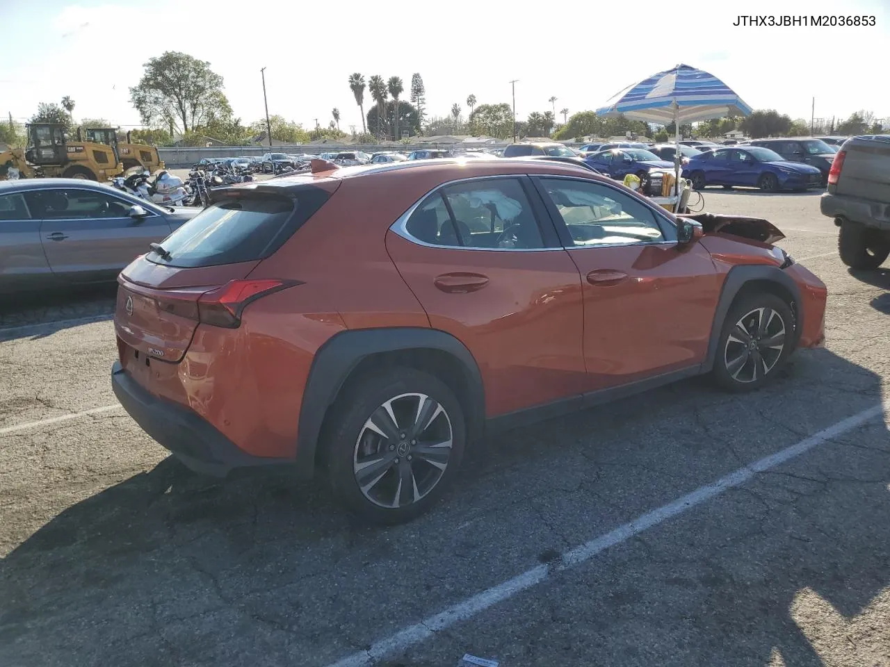 2021 Lexus Ux 200 VIN: JTHX3JBH1M2036853 Lot: 42834015