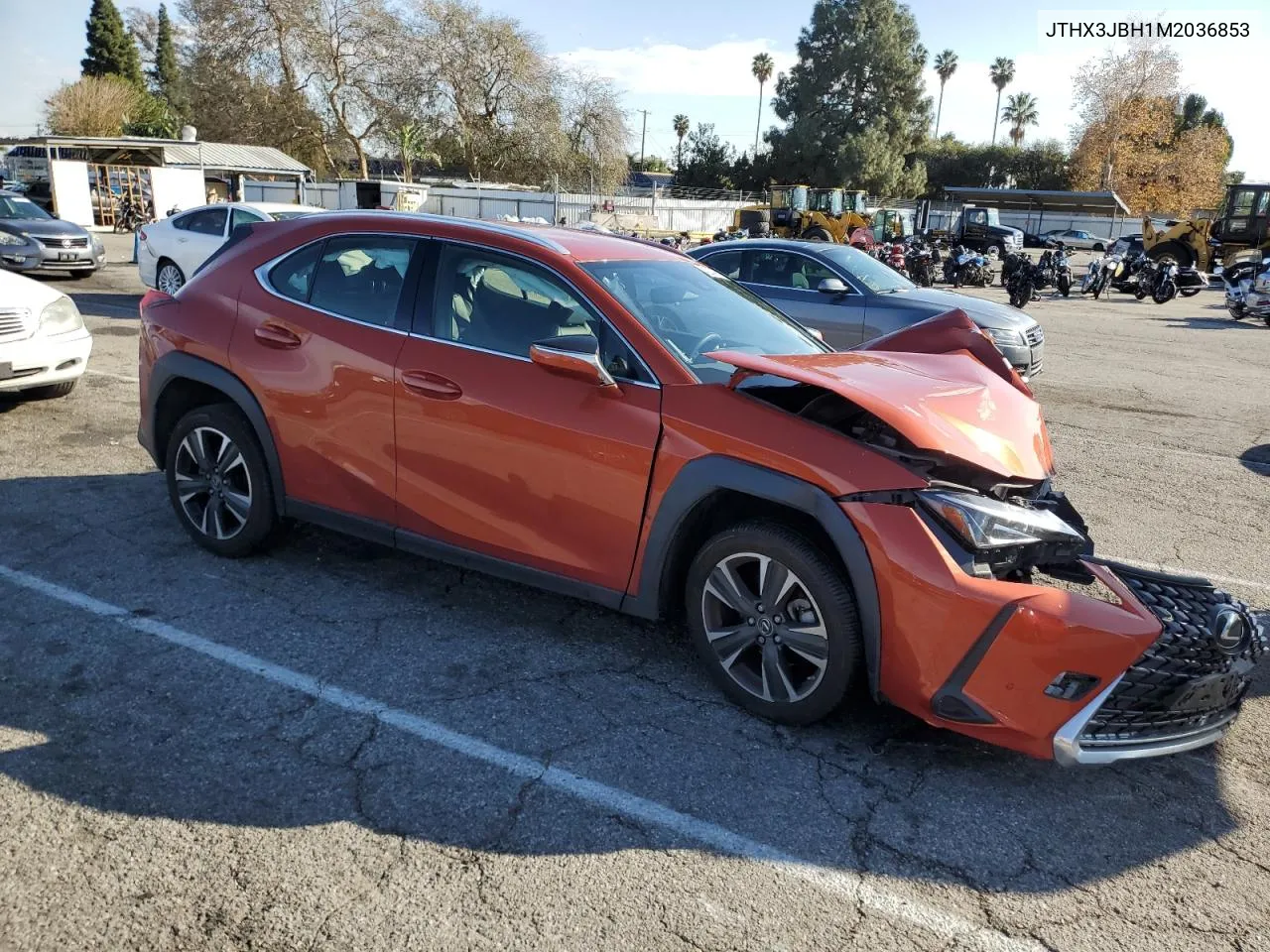 2021 Lexus Ux 200 VIN: JTHX3JBH1M2036853 Lot: 42834015