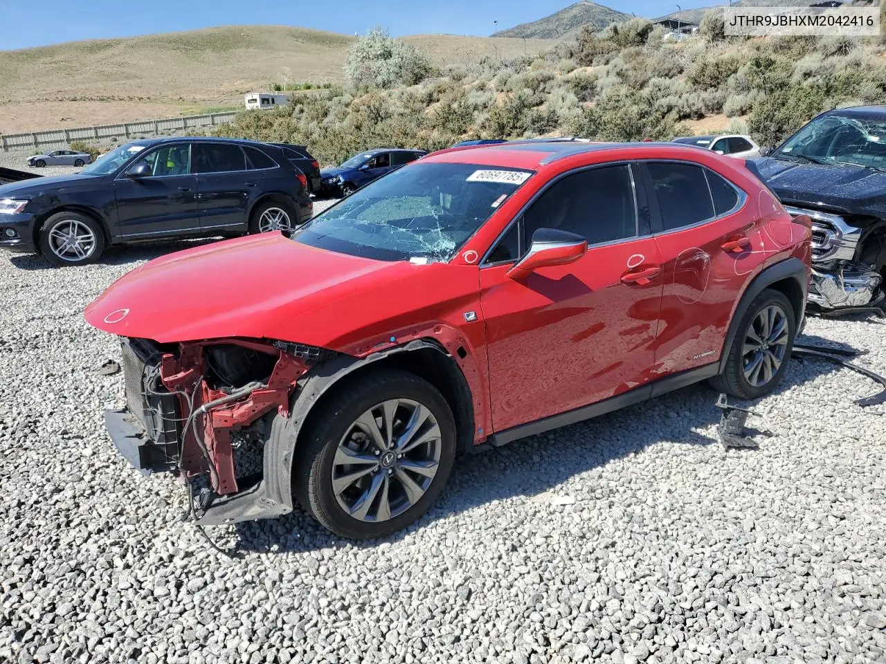 2021 Lexus Ux 250H VIN: JTHR9JBHXM2042416 Lot: 60697785