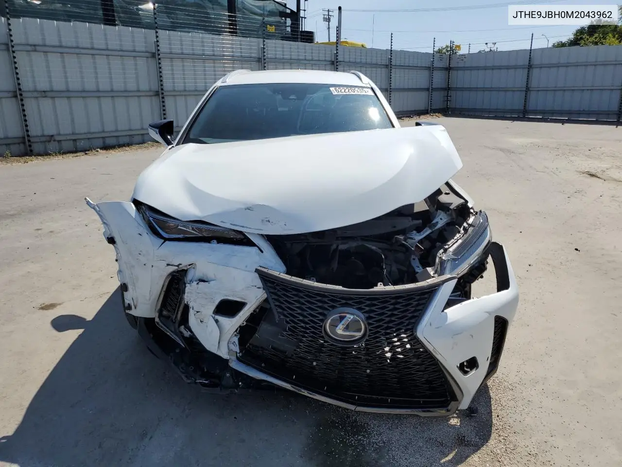 2021 Lexus Ux 250H VIN: JTHE9JBH0M2043962 Lot: 62220935