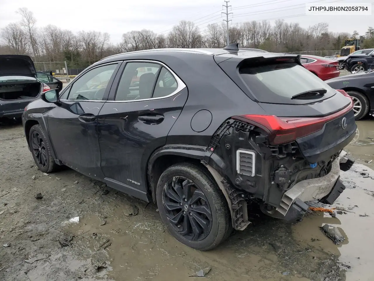 2022 Lexus Ux 250H Base VIN: JTHP9JBH0N2058794 Lot: 44063895