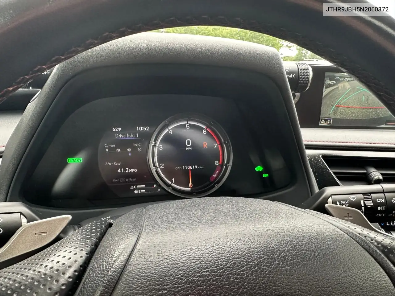 2022 Lexus Ux 250H Base VIN: JTHR9JBH5N2060372 Lot: 61839575