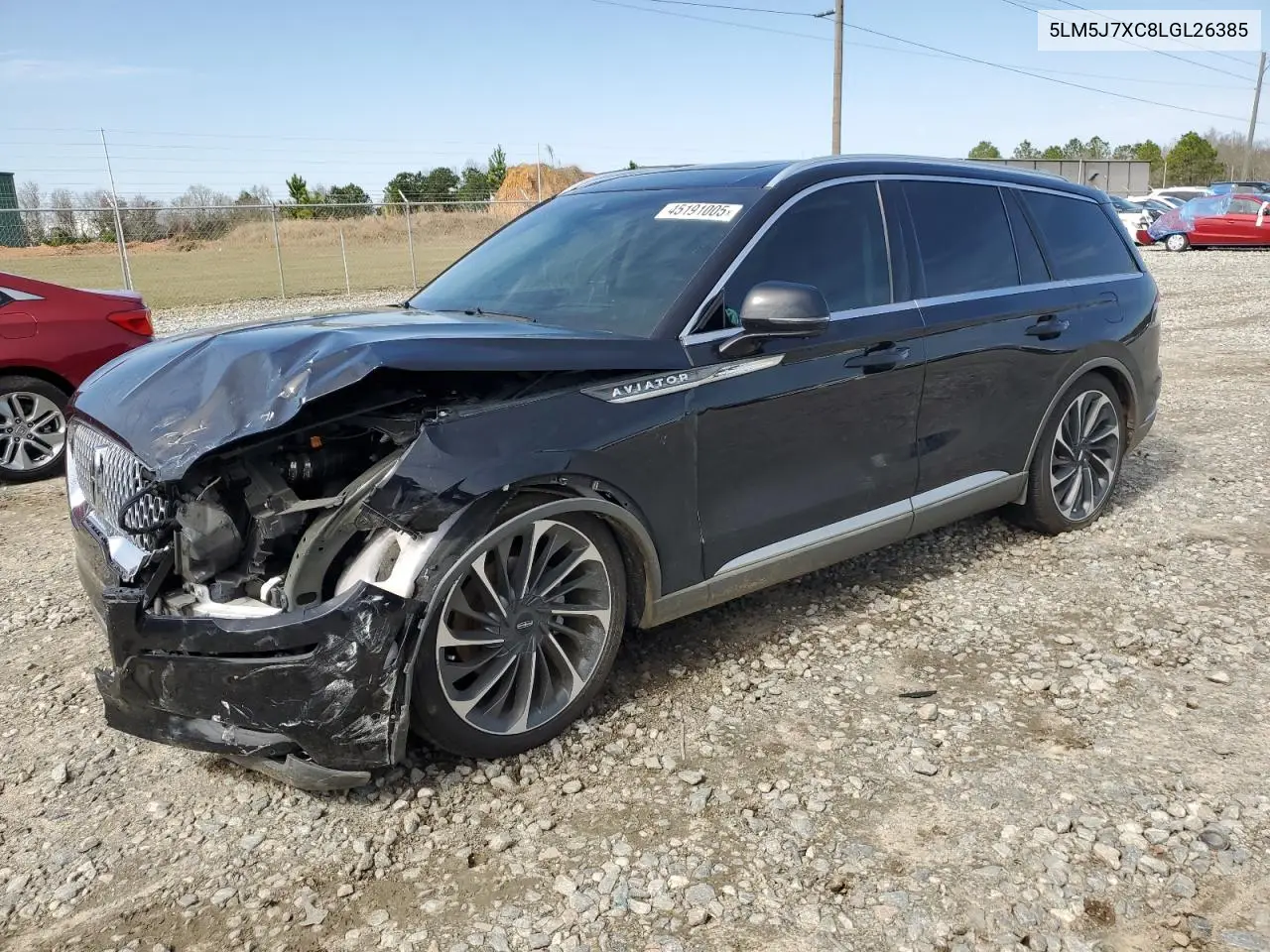 2020 Lincoln Aviator Reserve VIN: 5LM5J7XC8LGL26385 Lot: 45191005