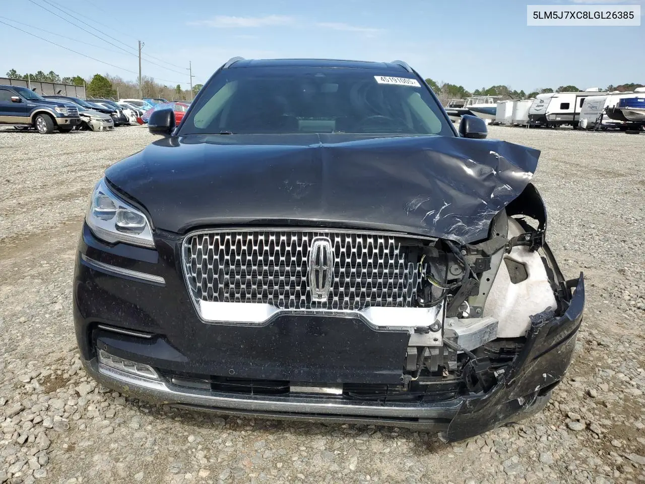 2020 Lincoln Aviator Reserve VIN: 5LM5J7XC8LGL26385 Lot: 45191005