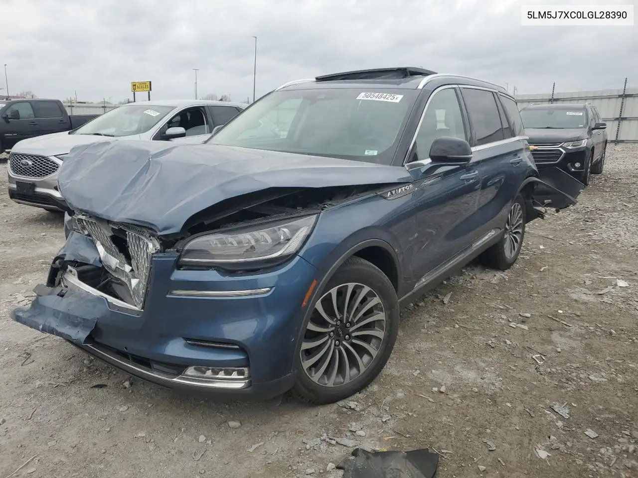 2020 Lincoln Aviator Reserve VIN: 5LM5J7XC0LGL28390 Lot: 50548425