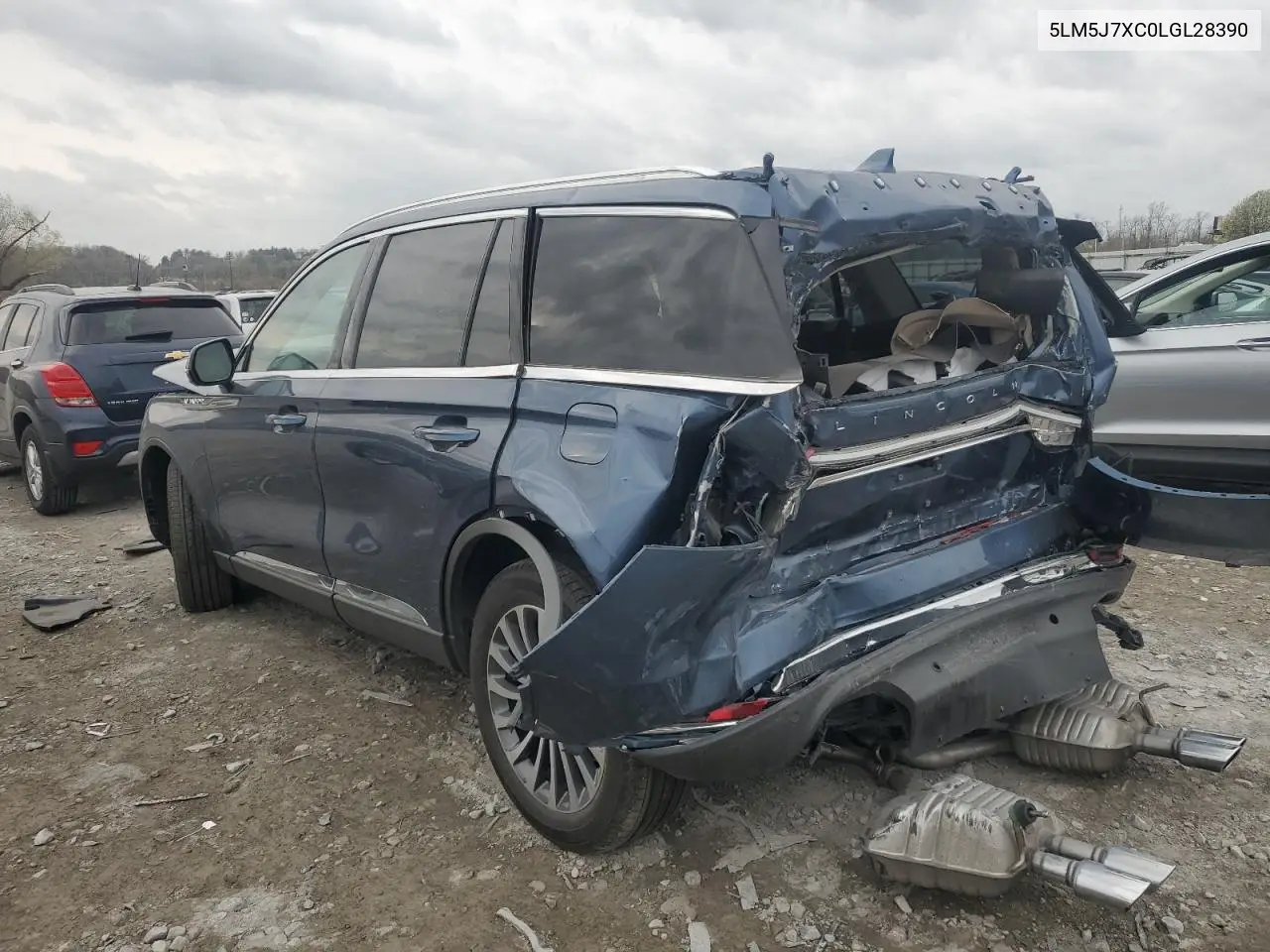 2020 Lincoln Aviator Reserve VIN: 5LM5J7XC0LGL28390 Lot: 50548425