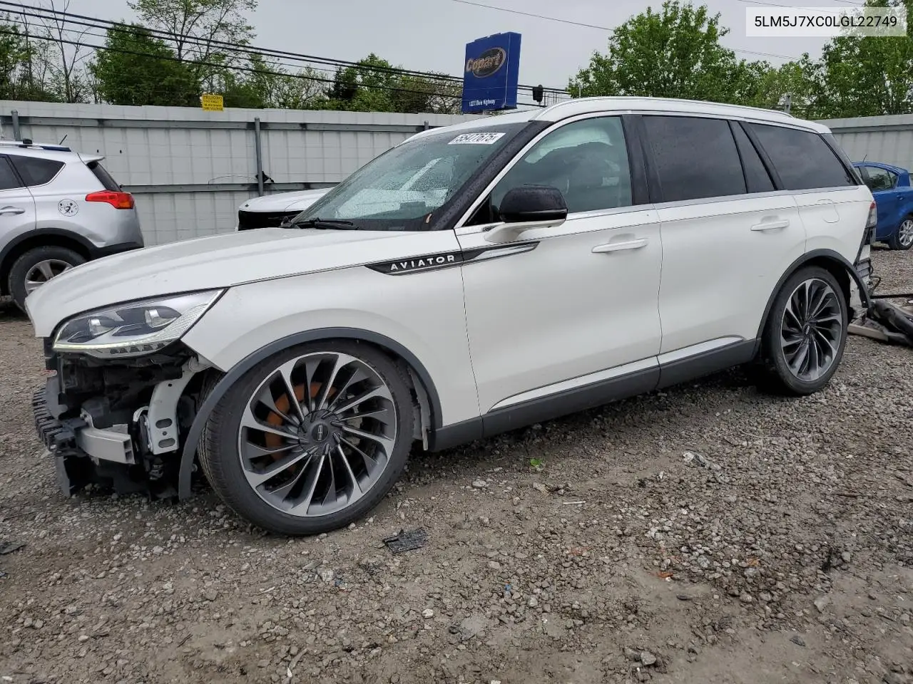 2020 Lincoln Aviator Reserve VIN: 5LM5J7XC0LGL22749 Lot: 55477675