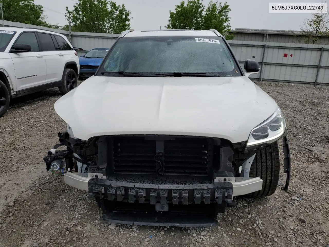 2020 Lincoln Aviator Reserve VIN: 5LM5J7XC0LGL22749 Lot: 55477675