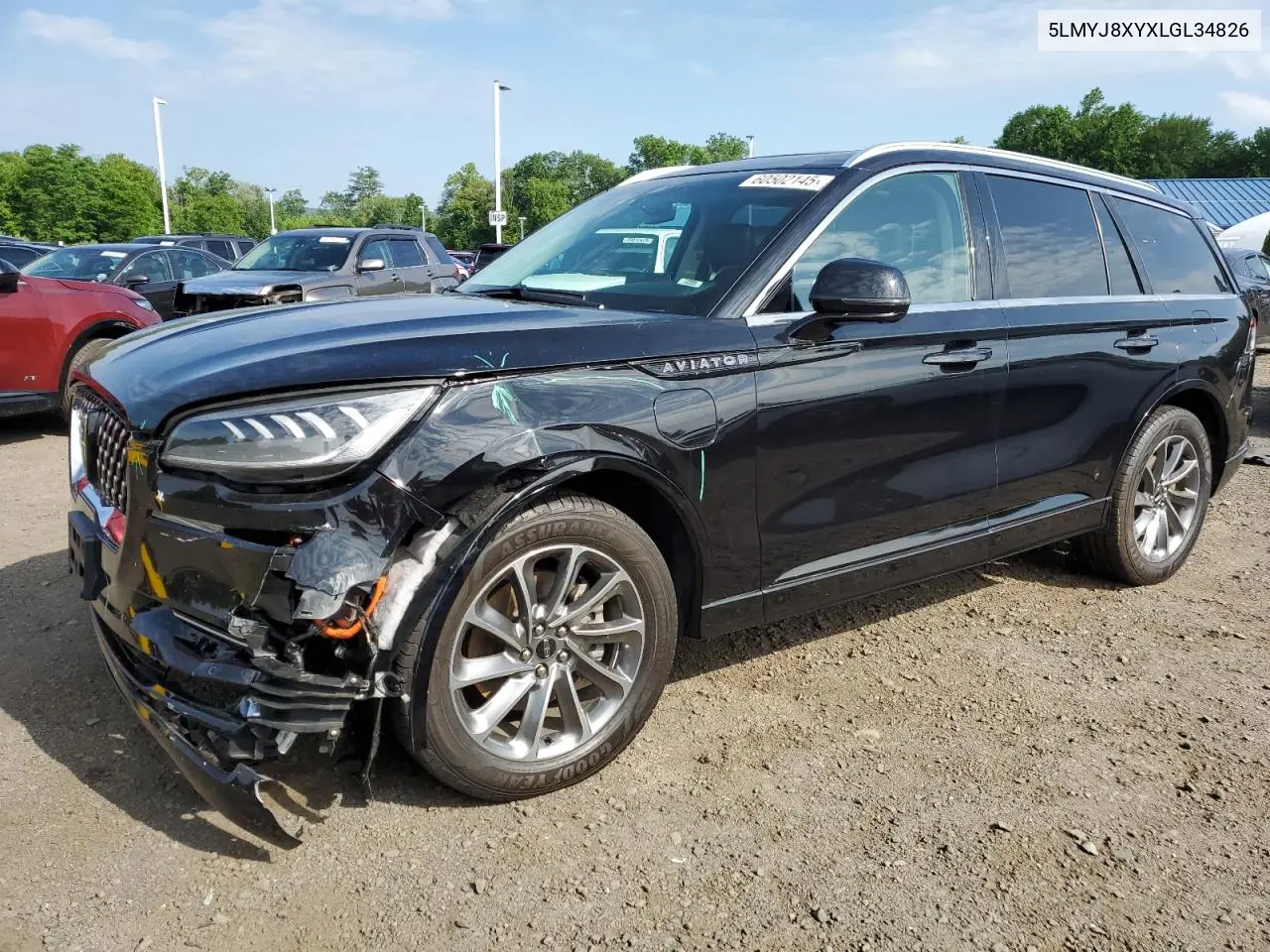 2020 Lincoln Aviator Grand Touring VIN: 5LMYJ8XYXLGL34826 Lot: 60502145
