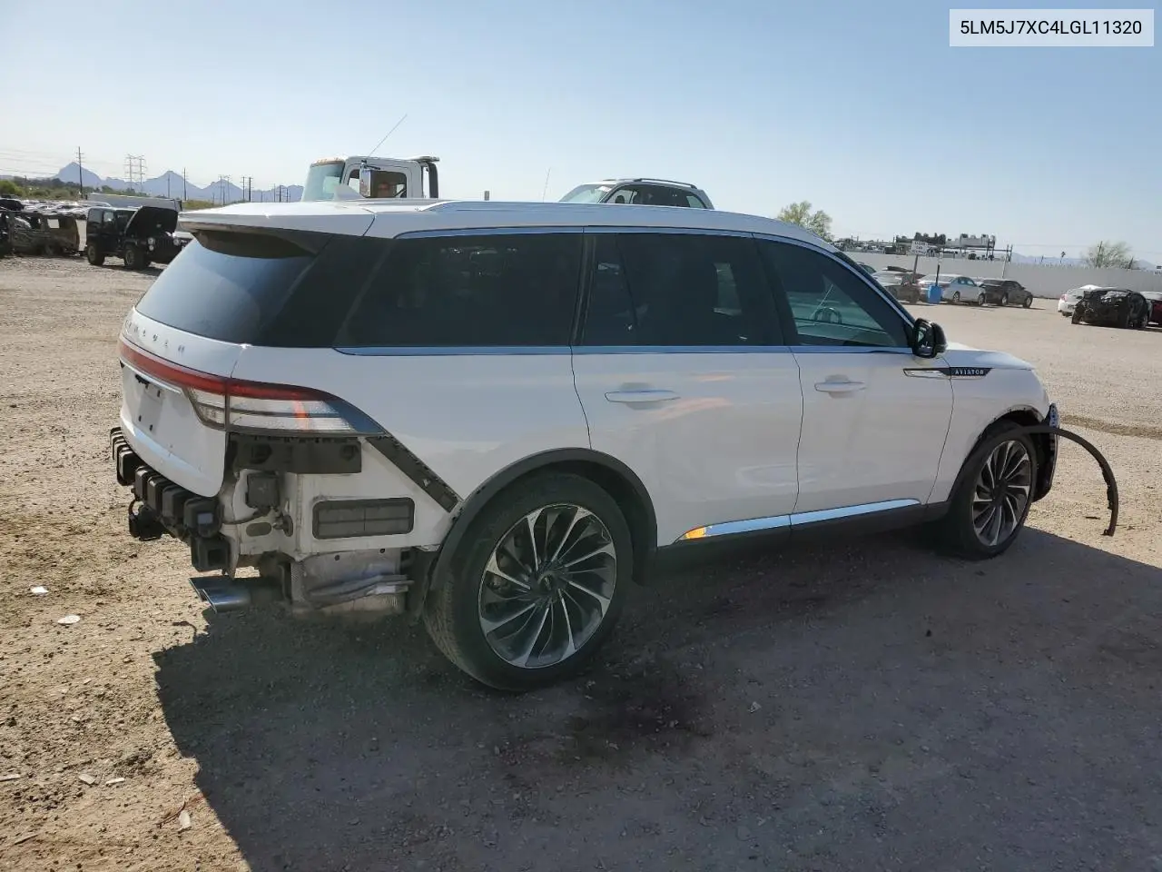 2020 Lincoln Aviator Reserve VIN: 5LM5J7XC4LGL11320 Lot: 60722685