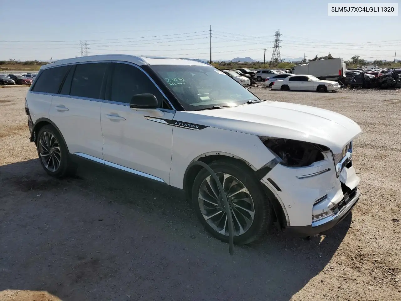 2020 Lincoln Aviator Reserve VIN: 5LM5J7XC4LGL11320 Lot: 60722685