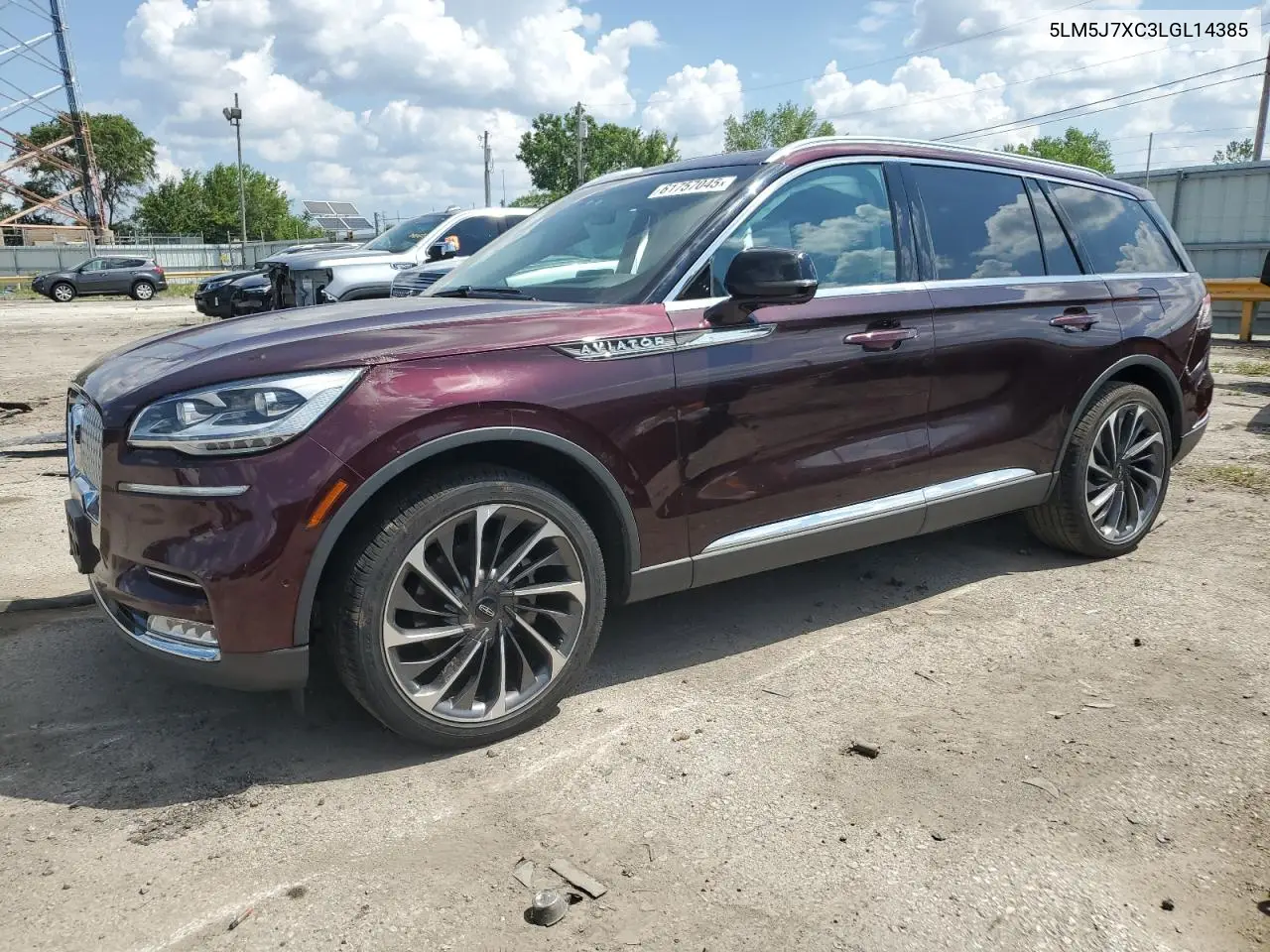 2020 Lincoln Aviator Reserve VIN: 5LM5J7XC3LGL14385 Lot: 61757045