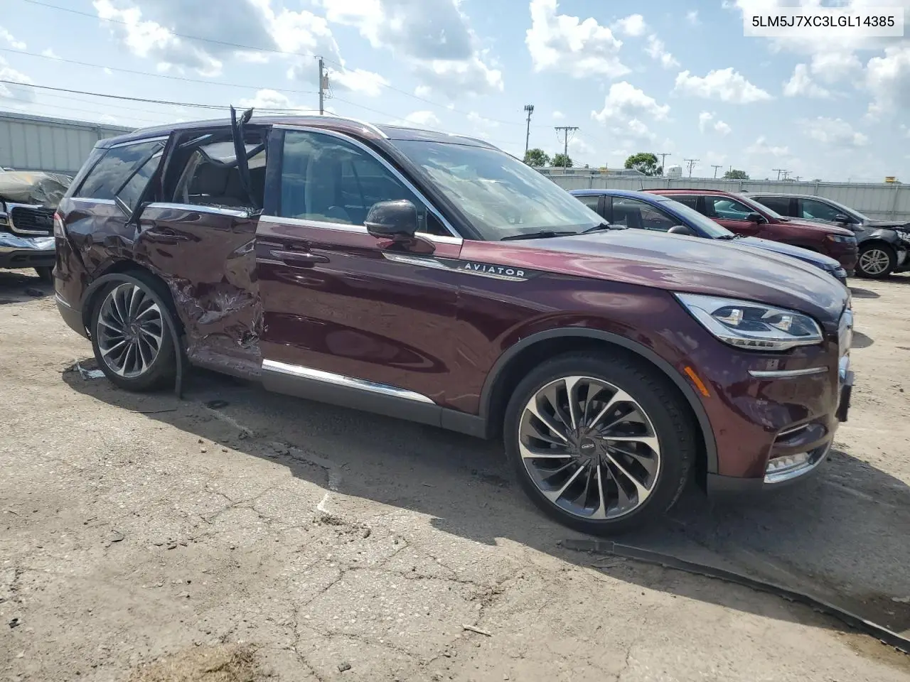 2020 Lincoln Aviator Reserve VIN: 5LM5J7XC3LGL14385 Lot: 61757045