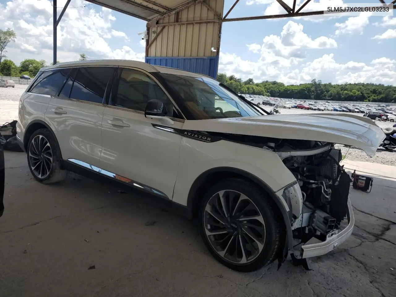 2020 Lincoln Aviator Reserve VIN: 5LM5J7XC2LGL03233 Lot: 64627895