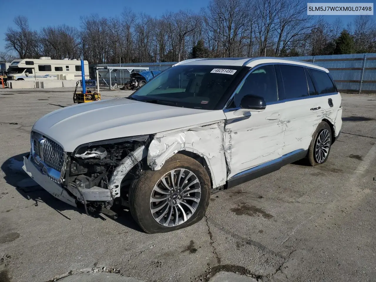 2021 Lincoln Aviator Reserve VIN: 5LM5J7WCXMGL07498 Lot: 48251495