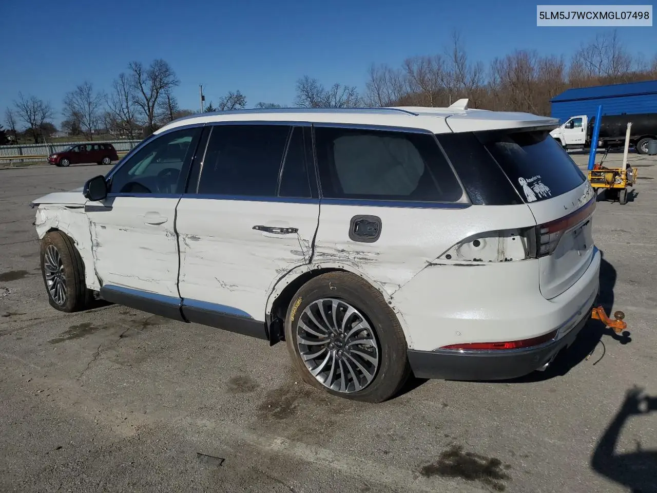 2021 Lincoln Aviator Reserve VIN: 5LM5J7WCXMGL07498 Lot: 48251495
