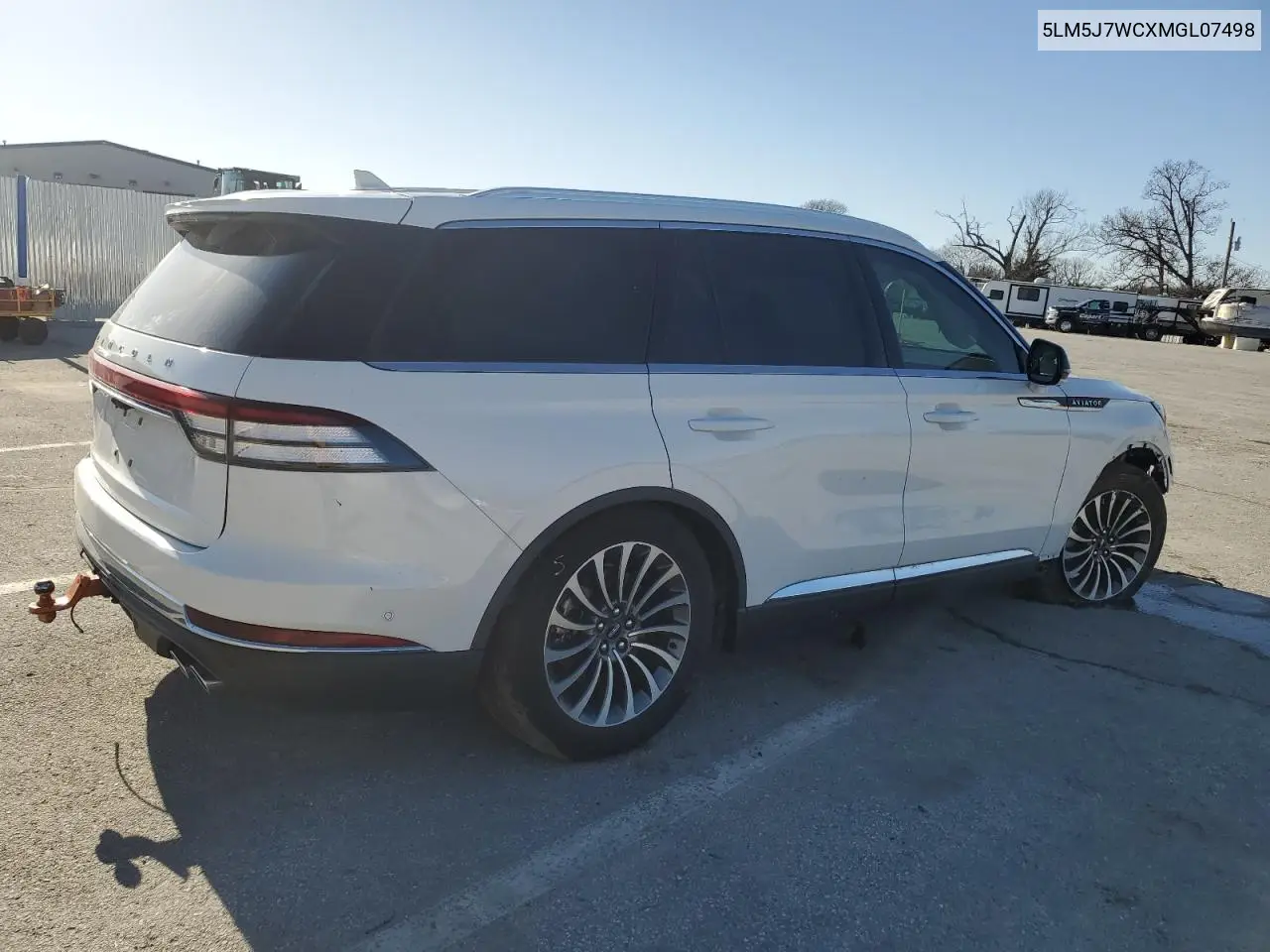 2021 Lincoln Aviator Reserve VIN: 5LM5J7WCXMGL07498 Lot: 48251495